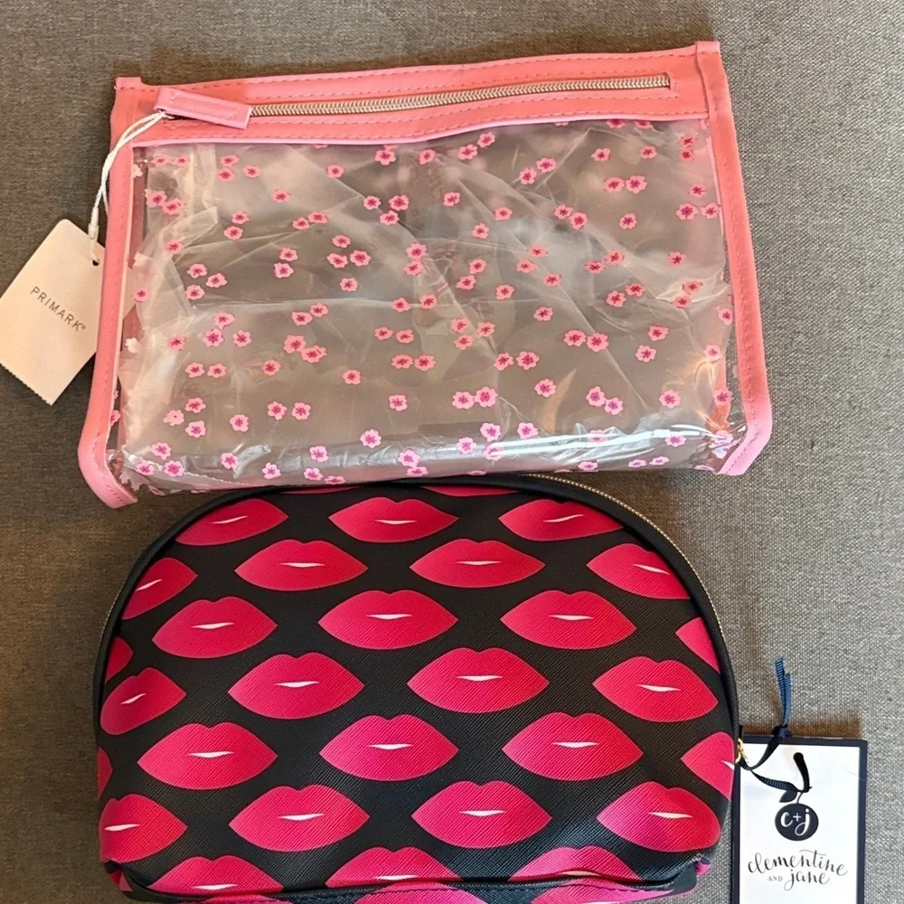 Primark & Clementine and Jane Pink and Black Cosmetic Bags